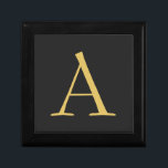Grey Gold Colour Monogram Professional Gift Box<br><div class="desc">This template can be customized to meet all professional occupations.</div>