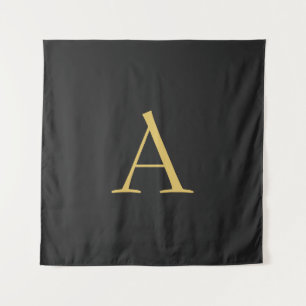 Grey Gold Colour Monogram Professional Tapestry