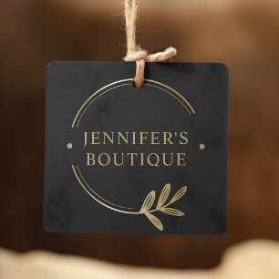 Grey Gold Floral Boutique Branding Calling Card