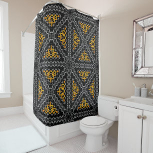 Grey gold gradient relief in kaleidoscope triangle