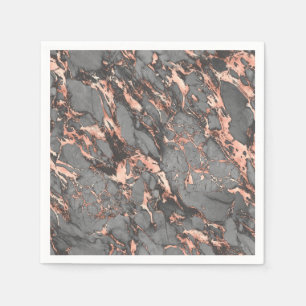 Grey gold rose marble modern design napkin