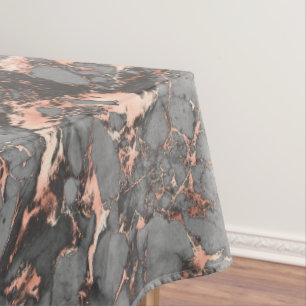 Grey gold rose marble modern design tablecloth