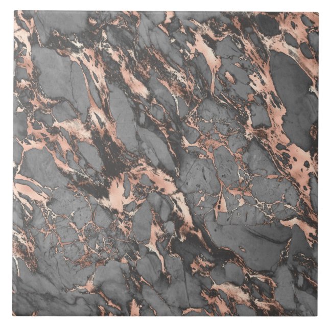 Grey gold rose marble modern design tile (Front)