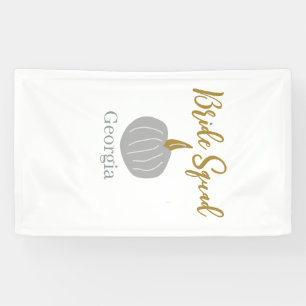 Grey golden pumpkin fall bride squad modern banner