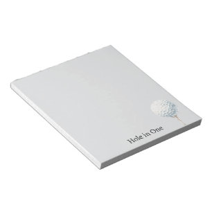 Grey Golf Ball Hole in One Notepad