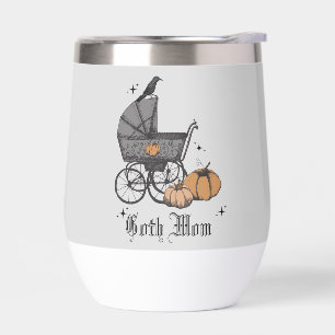 Grey Goth Mom Halloween Victorian Baby Carriage 