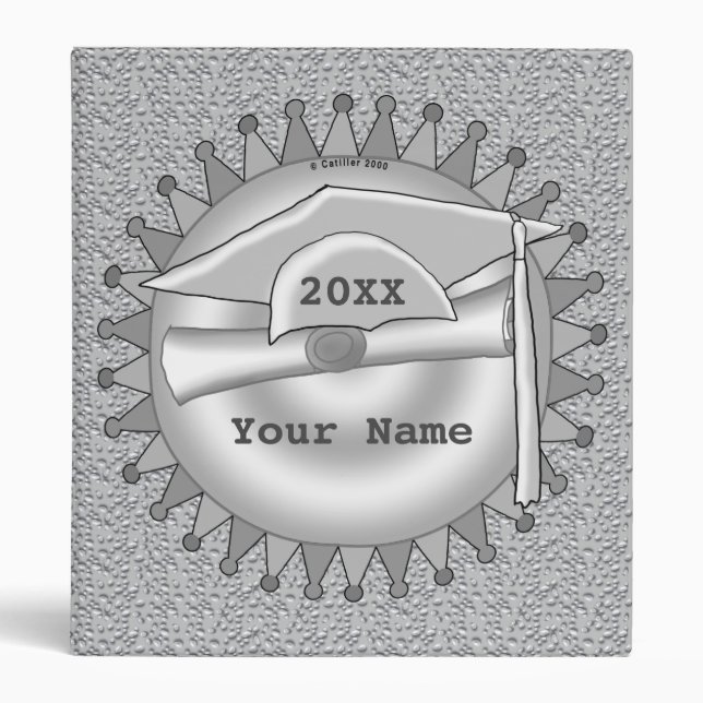 Grey Grad Cap Pennant custom binder  (Front)