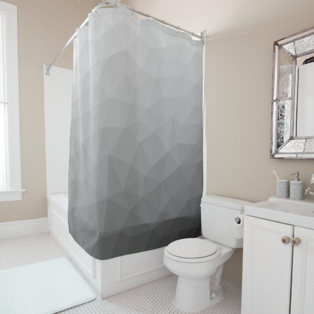 Grey Gradient Geometric Mesh Pattern (In Situ)