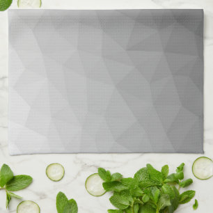 Grey Gradient Geometric Mesh Pattern Kitchen Towel