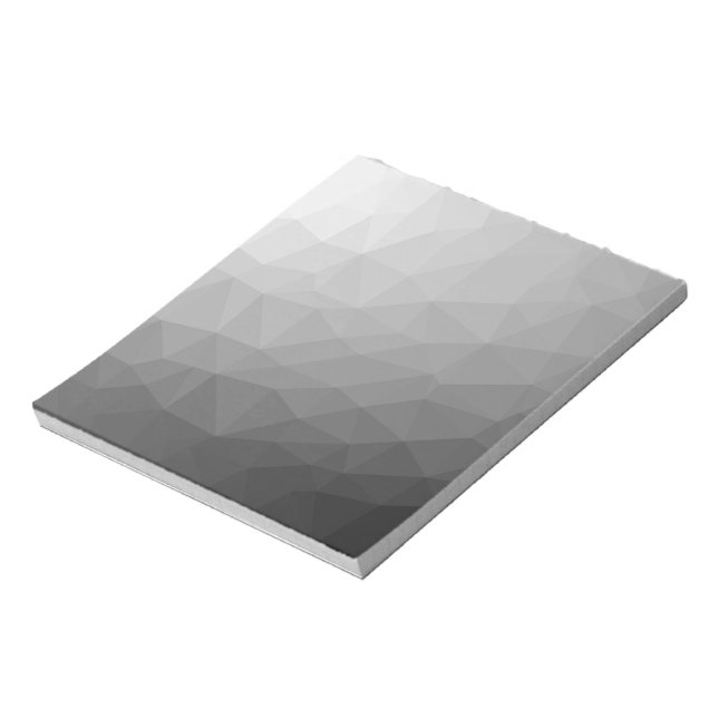Grey Gradient Geometric Mesh Pattern Notepad (Rotated)