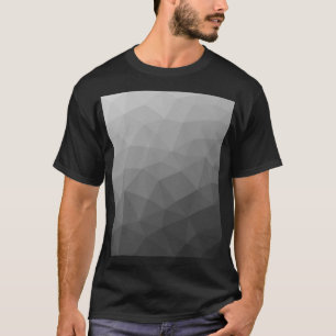 Grey Gradient Geometric Mesh Pattern T-Shirt