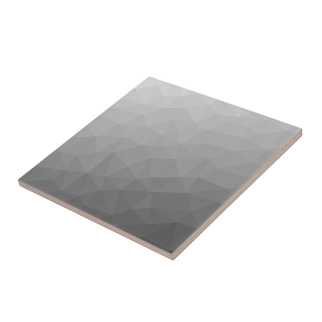 Grey Gradient Geometric Mesh Pattern Tile (Side)