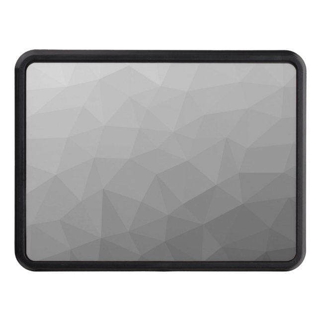 Grey Gradient Geometric Mesh Pattern Trailer Hitch Cover (Front)