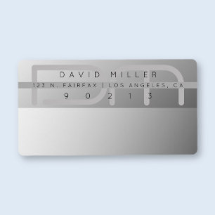 Grey Gradient Modern Return Address