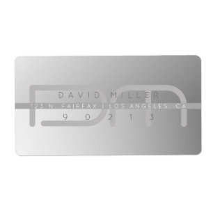 Grey Gradient Modern Return Address