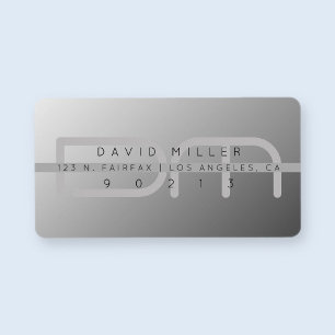 Grey Gradient Modern Return Address Label