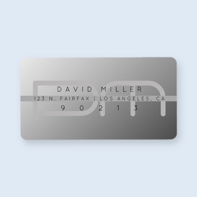 Grey Gradient Modern Return Address Label (Creator Uploaded)