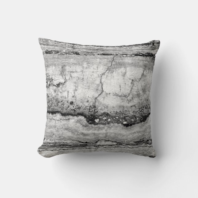Grey Granite marble | abstract stone pattern   Throw Pillow (Front)