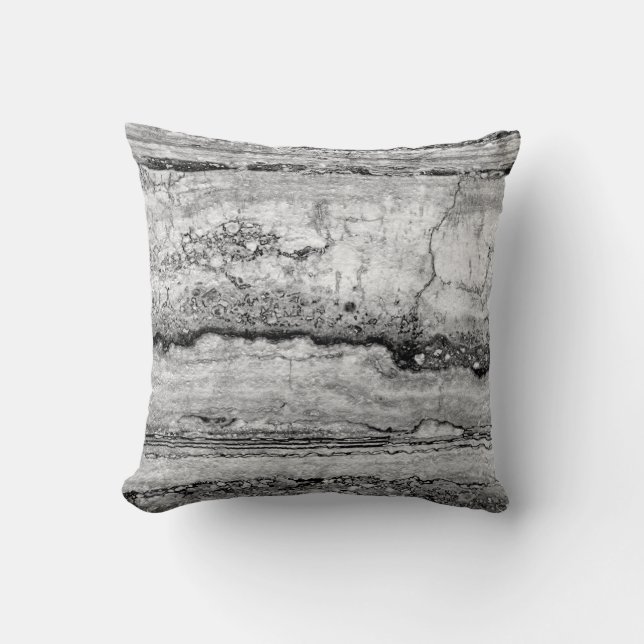 Grey Granite marble | abstract stone pattern   Throw Pillow (Front)