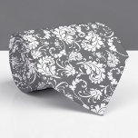 Grey Gray Floral Pattern Custom Necktie<br><div class="desc">This custom necktie features a sophisticated grey and floral pattern, making it a stylish and unique accessory. It's perfect for adding a touch of personality to any outfit, whether it's for a special occasion or everyday wear. The high-quality fabric ensures a comfortable and long-lasting wear, and the custom design allows...</div>