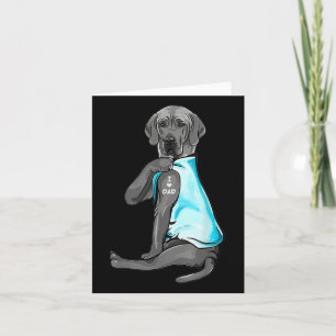 Grey Great Dane Tattoos I Love Dad Sitting Gift Fa Card