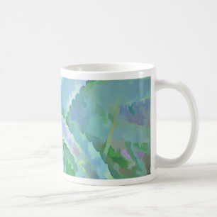 Grey Green Aloe Abstract Painting Coffee Mug