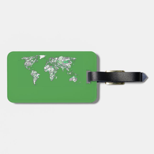 Grey green atlas luggage tag (Back Horizontal)