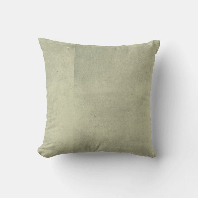 Grey Green Distressed Throw Pillow (Front)