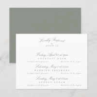 Grey Green Elegant Calligraphy multi-event