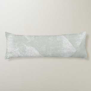 Grey Green Minimal Geometric Ink Texture Body Pillow