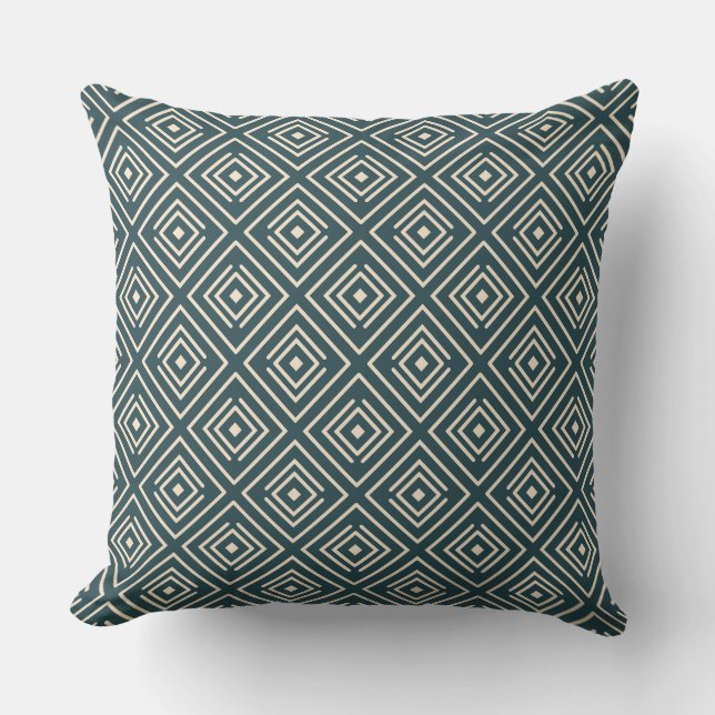 GREY GREEN MODERN THROW PILLOW (Front)