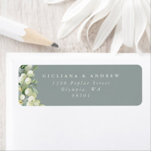 Grey Green Snowberry+Eucalyptus Return Address