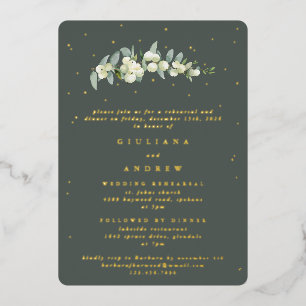 Grey Green Snowberry+Eucalyptus Wedding Rehearsal