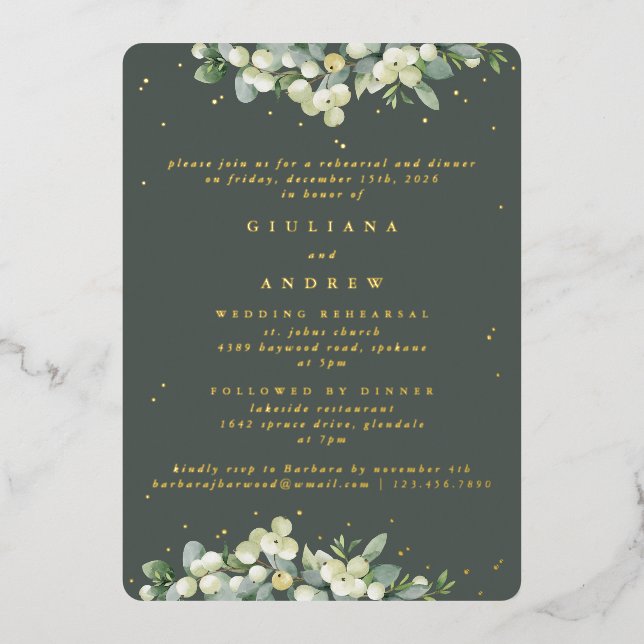 Grey Green Snowberry+Eucalyptus Wedding Rehearsal (Front)