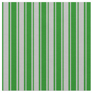 Grey & Green Stripes Pattern Fabric