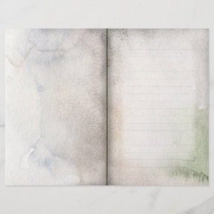 Grey Green Watercolour Journal Page
