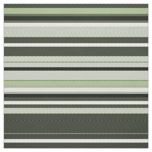 Grey, green, white stripes. fabric