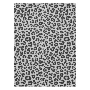 Grey Grey Ash Leopard Cheetah Animal Print Pattern Tablecloth
