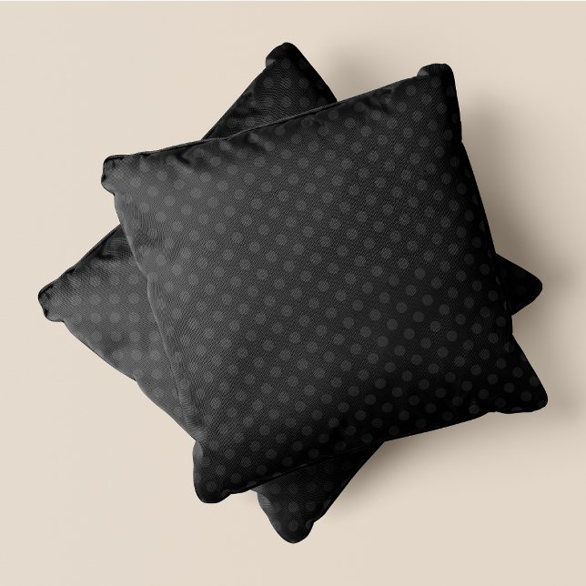 Grey & Grey Chic Polka Dots Throw Pillow (Grey & Grey Chic Polka Dots Throw Pillow)