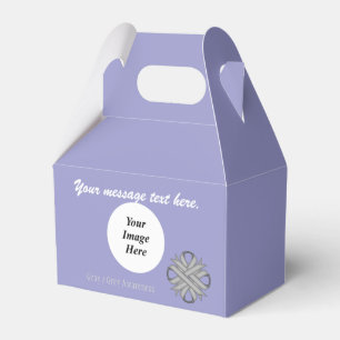 Grey / Grey Clover Ribbon Tmpl by Kenneth Yoncich Favor Box