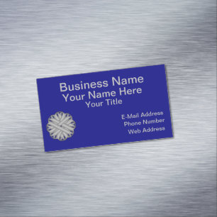 Grey / Grey Flower Ribbon by Kenneth Yoncich Magnetic Business Card