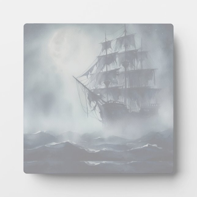 Grey, Grey Fog Pirate Ship Retirement Plaque (Front)