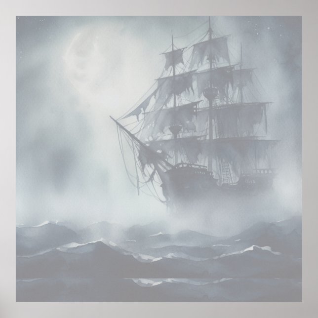 Grey, Grey Fog Pirate Ship Retirement Poster (Front)