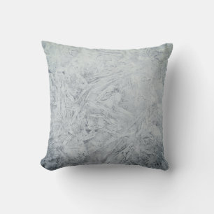 Grey grey frost design throw pillow