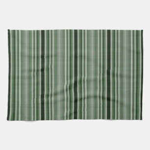 Grey Grey Green Stripes Kitchen Towel