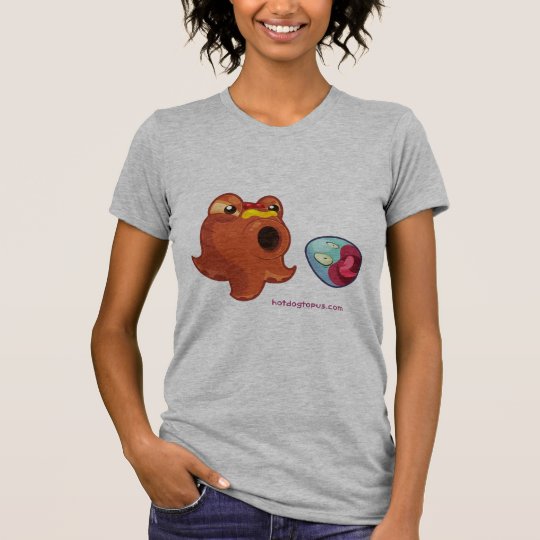 Grey Grey Hotdogtopus Octopus T-shirt With Egg