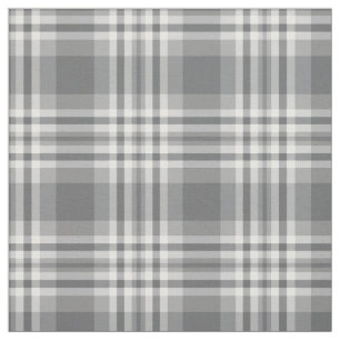 Grey Grey Plaid Gingham Check Tartan Patchwork Fabric