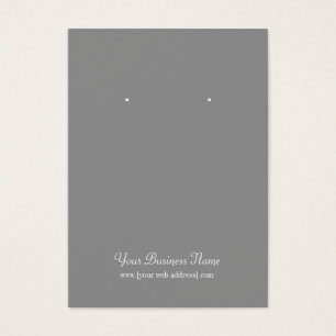 Grey Grey Plain Simple Custom Earring Card