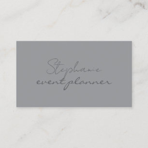 Grey Grey Professional Custom Name Stylish Simple Business Card
