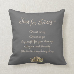 Grey Grey Reiki Principles Throw Pillow